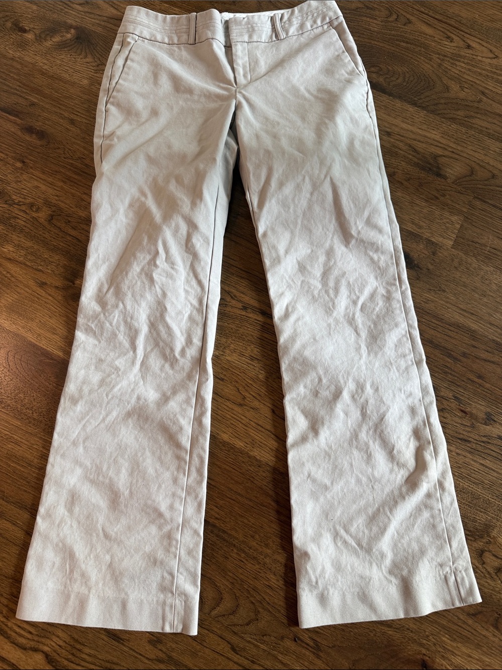 Banana Republic Martin Fit Light Beige Straight-Leg Pants Size 4S